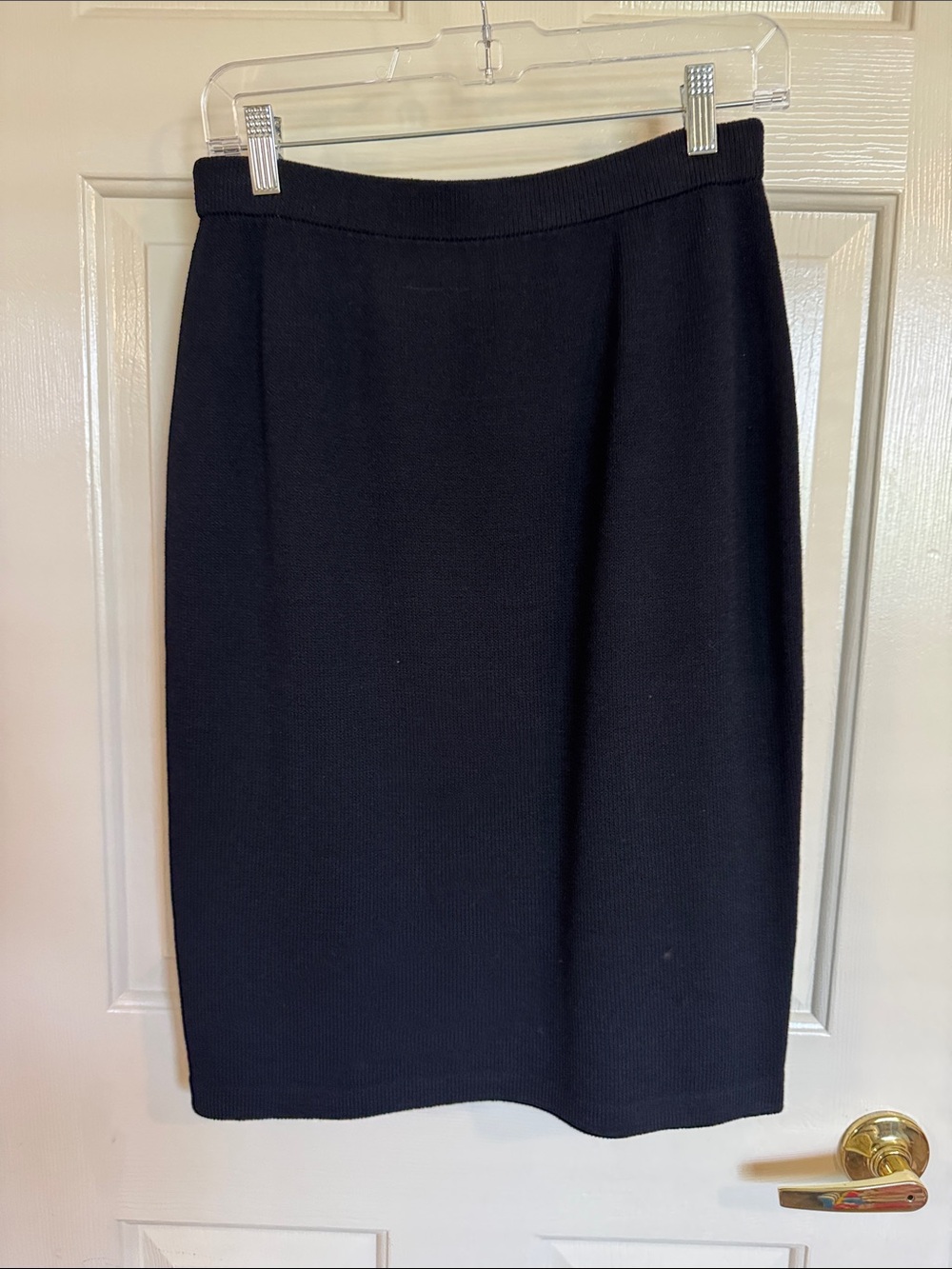 St. John Collection Black Knit Pencil Skirt